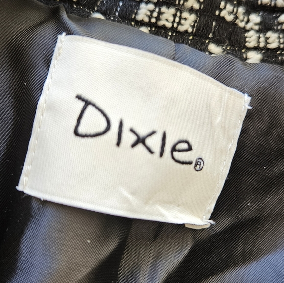 Dixie tweed blazer with fringe lining - size small - Picture 3 of 6